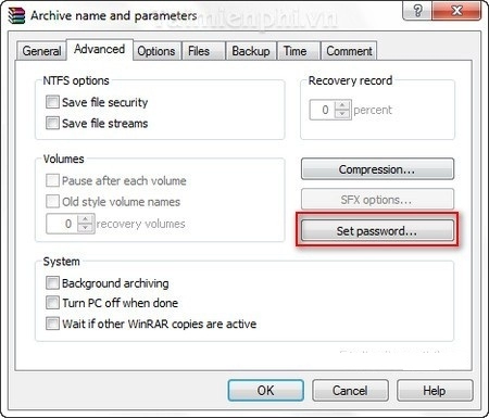 Cách đặt mật khẩu cho file nén winrar - 4