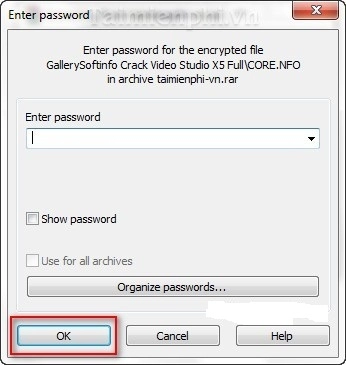 Cách đặt mật khẩu cho file nén winrar - 6