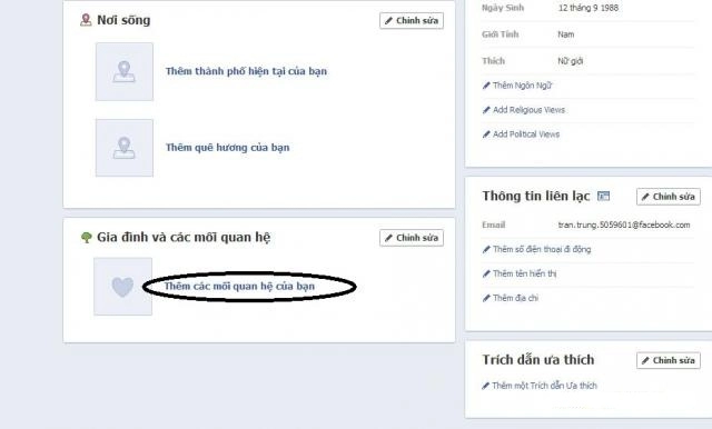 Cách thiết lập thông báo kết hôn trên facebook - 3