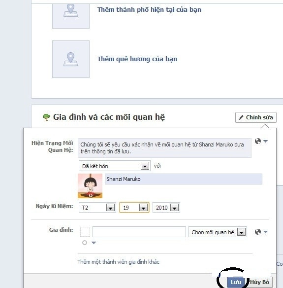 Cách thiết lập thông báo kết hôn trên facebook - 5