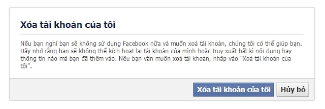 Cách xóa tài khoản facebook vĩnh viễn không khôi phục lại - 2