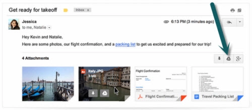 Gmail cho phép lưu thẳng tập tin đính kèm về google drive - 2