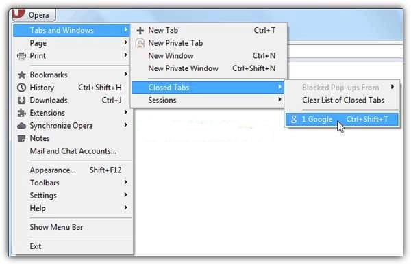 Mở lại tab đã đóng trên chrome firefox và ie - 3