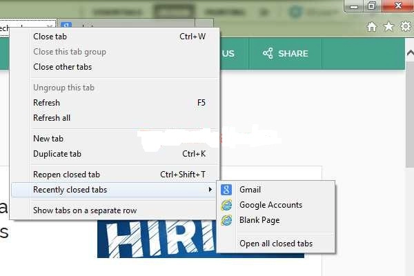 Mở lại tab đã đóng trên chrome firefox và ie - 4