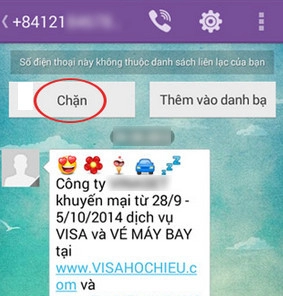 Hướng dẫn chặn tin nhắn rác trên viber - 2