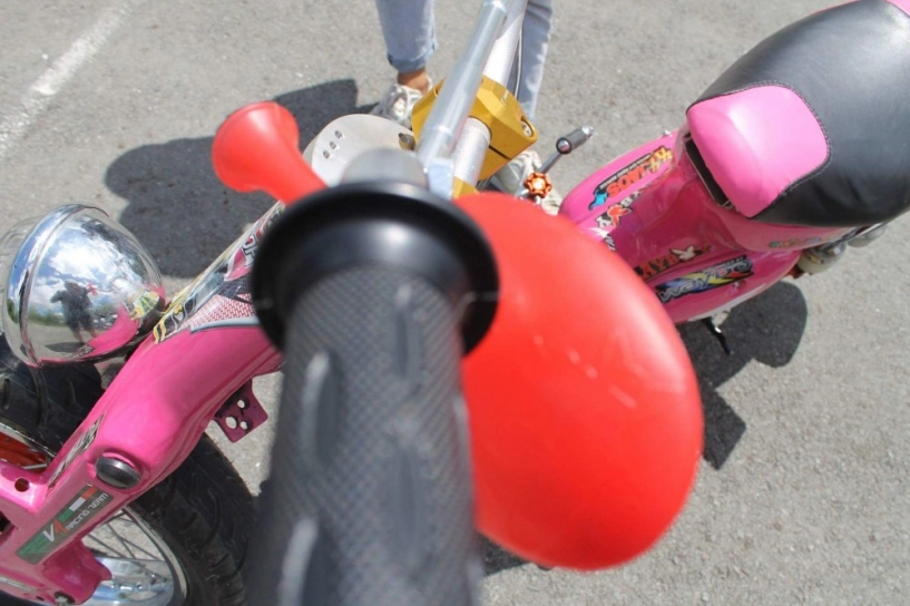 Xe cub độ báo hồng của một tay phượt sài gòn - 3