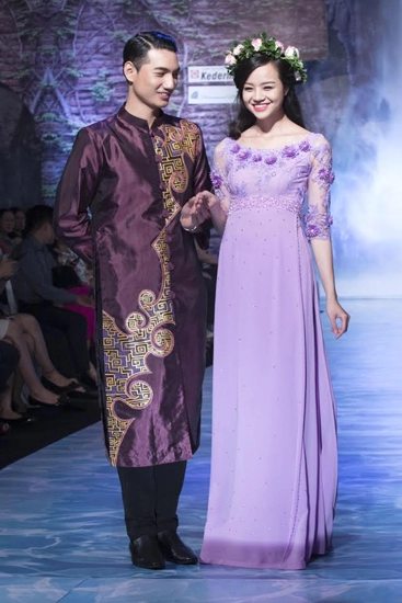 Áo dài cách điệu đa sắc màu - 9