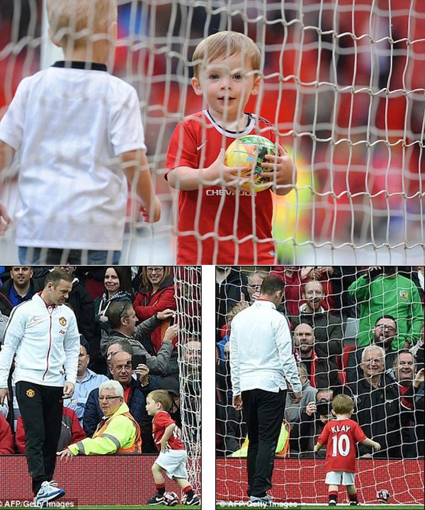 Con trai rooney vẽ hình xăm ronaldo và messi trên cánh tay - 3