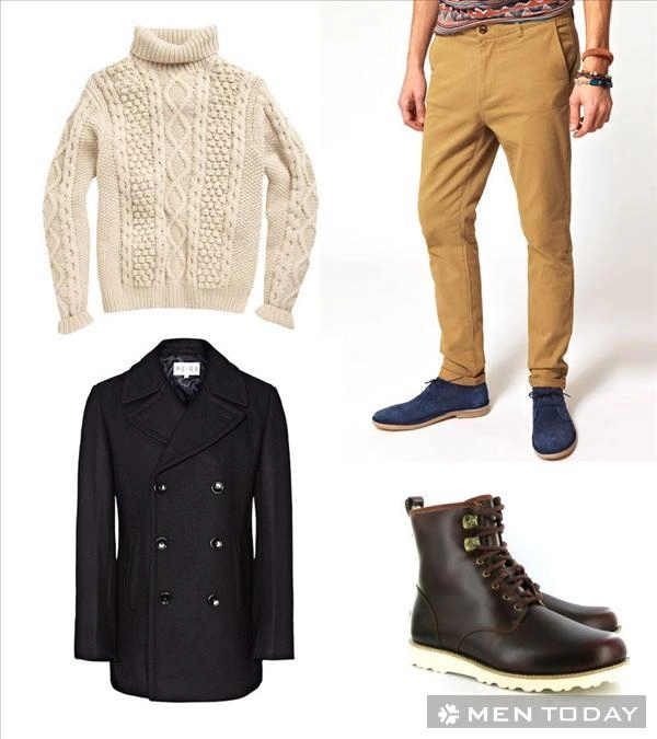 Pea coat và 4 cách phối đồ nam mùa đông 2013 - 3