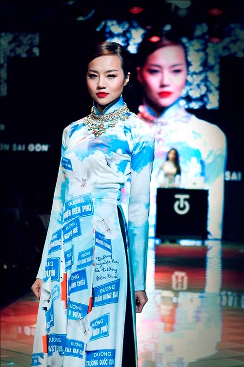 Công trí tái hiện sài gòn bằng áo dài - 10