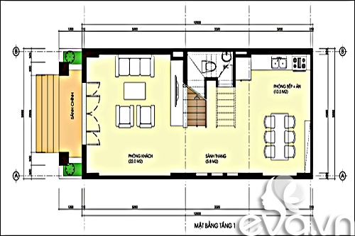Xây 60m2 nhà phố nổi trội ở bắc ninh - 1