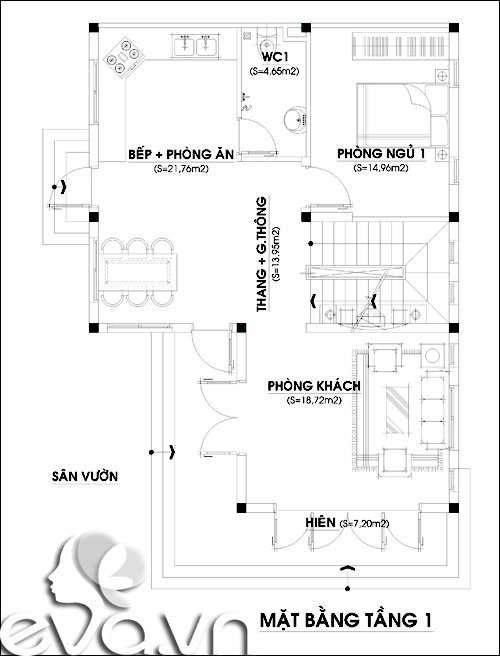 Xây nhà 80m2 xinh xắn hiện đại - 1