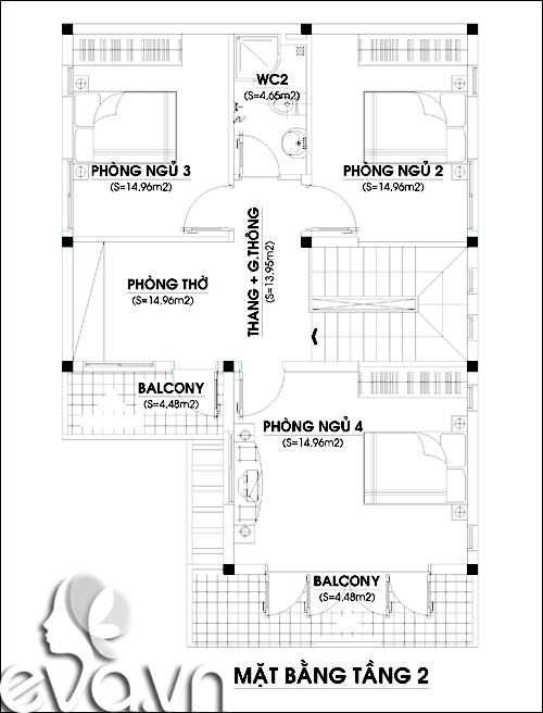 Xây nhà 80m2 xinh xắn hiện đại - 2