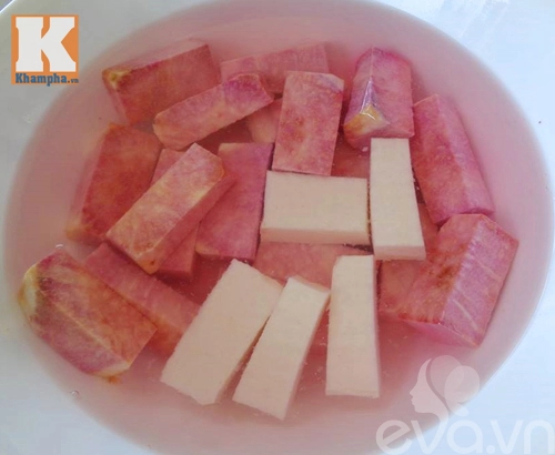 Làm mứt khoai lang không cần nước vôi trong - 3