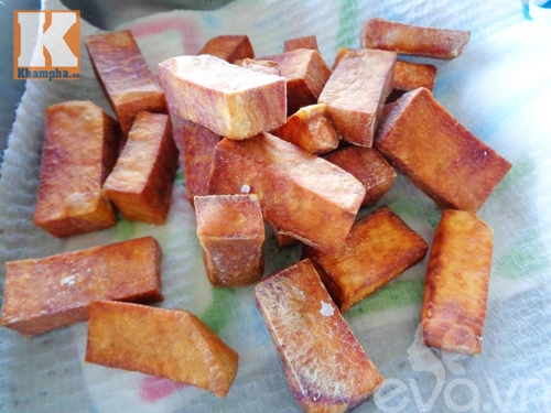 Làm mứt khoai lang không cần nước vôi trong - 4
