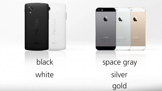Apple iphone 5s đọ sức google nexus 5
