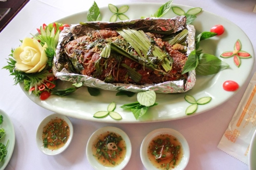 Cá điêu hồng nướng lạ miệng kiểu thái lan