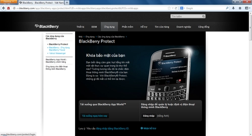 Cách tìm điện thoại blackberry 10 bị thất lạc