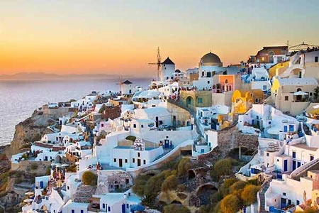 Chiêm ngưỡng nắng vàng - biển xanh santorini