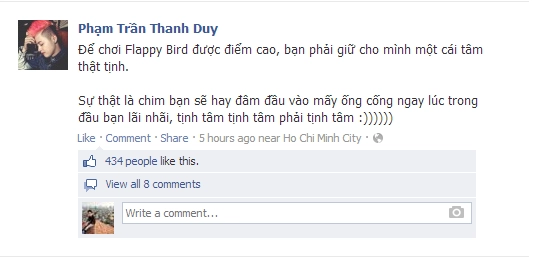 Cơn sốt flappy bird đã vươn đến kinh đô hollywood