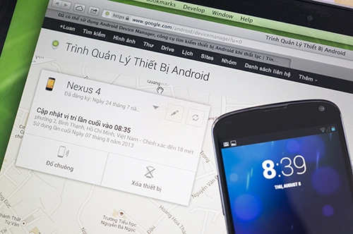 Đã có thể sử dụng android device manager công cụ tìm kiếm thiết bị android khi thất lạc