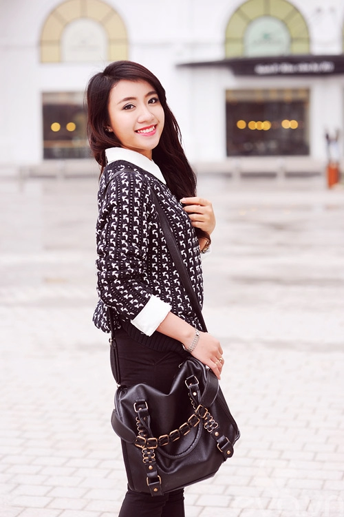 Dễ dàng mặc đẹp mà ấm cùng len oversized