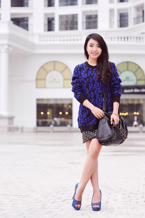 Dễ dàng mặc đẹp mà ấm cùng len oversized
