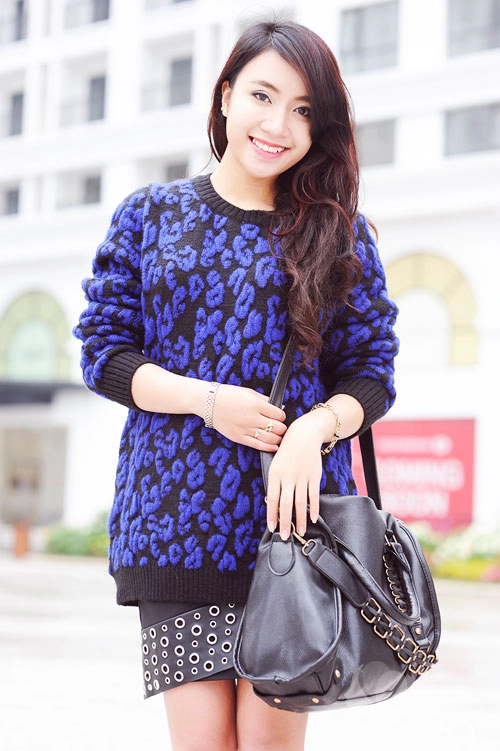 Dễ dàng mặc đẹp mà ấm cùng len oversized