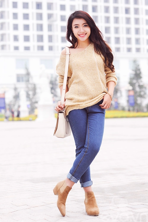 Dễ dàng mặc đẹp mà ấm cùng len oversized