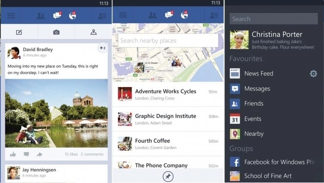 Facebook beta cho windows phone 7x