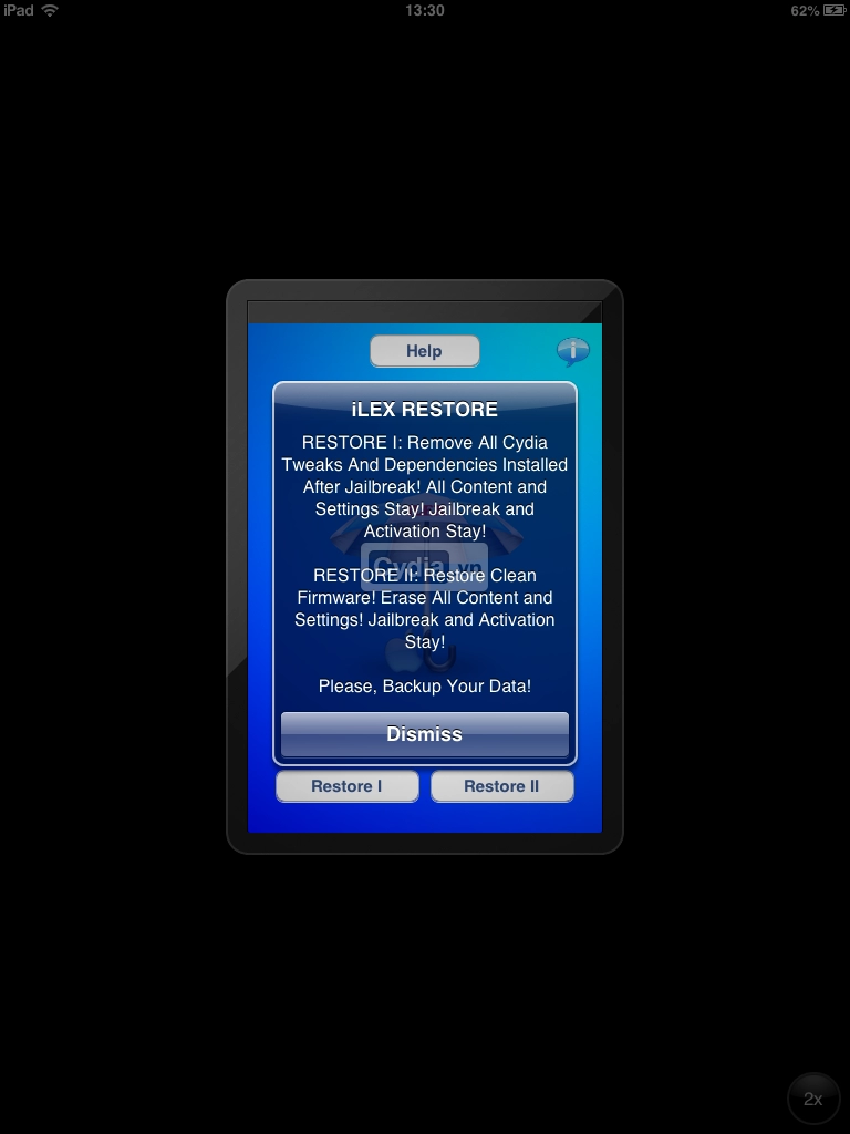 Ilex restore - restore sạch idevices mà không mất jailbreak ios 4 5 6