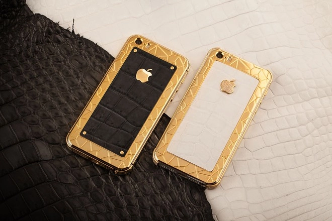 Iphone 5s mạ vàng bọc da cá sấu giá 35 triệu ở vn