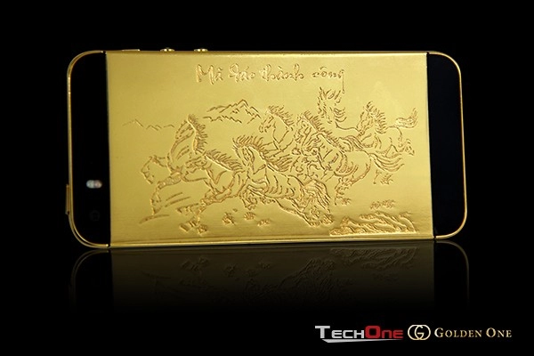 Iphone mạ vàng 24k phiên bản mã đáo thành công