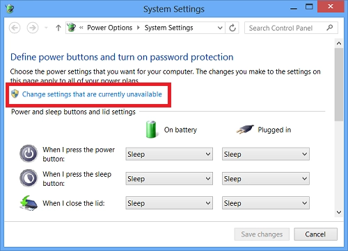 Khắc phục windows 8 không có tính năng hibernate