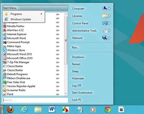 Mang nút start trở lại trên windows 8