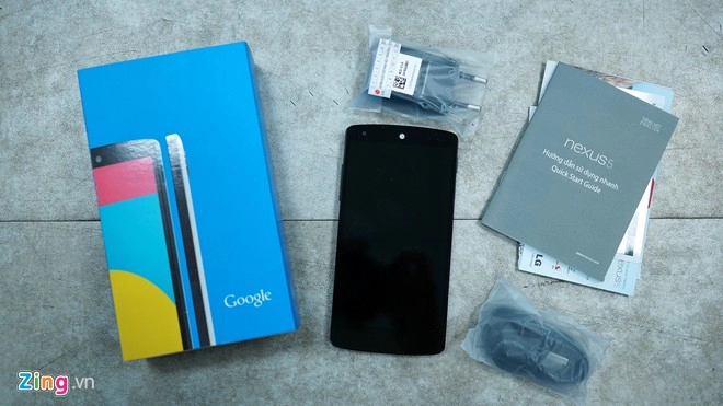 Mở hộp google nexus 5 chính hãng giá 119 triệu vừa bán ở vn