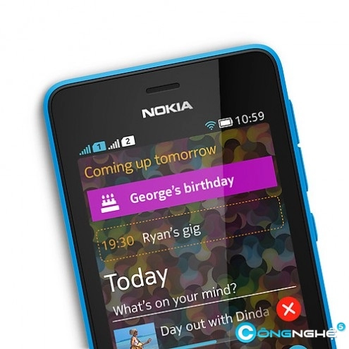 Nokia asha 501 cạnh tranh trực tiếp với android tầm thấp