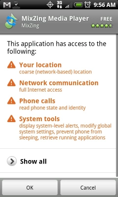 Quản lý permission của ứng dụng cài vào thiết bị android
