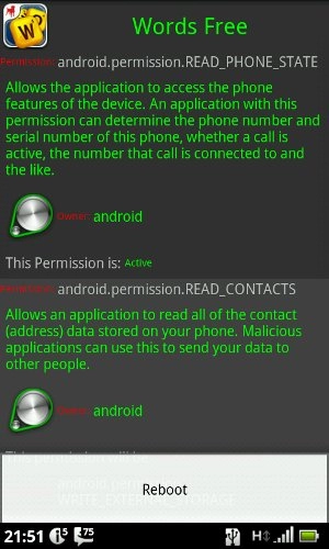 Quản lý permission của ứng dụng cài vào thiết bị android