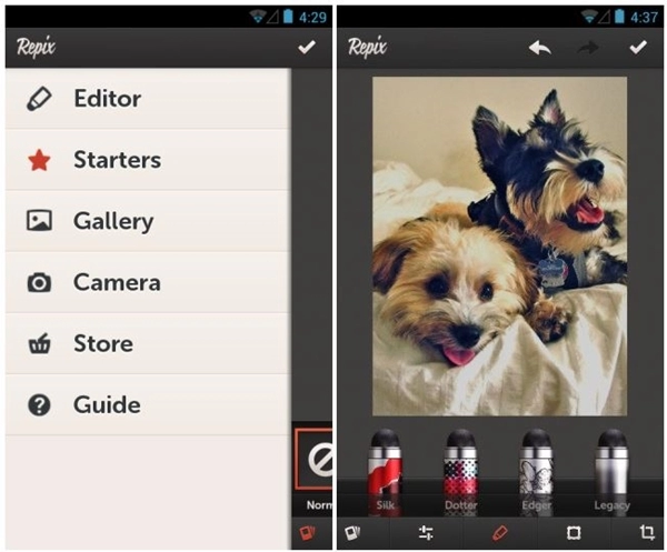 Repix - thêm hiệu ứng cực đẹp cho ảnh chụp trên android