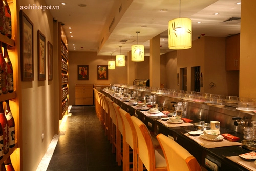 Sashimi cá hồi - hương vị tinh khiết tại asahi hot pot