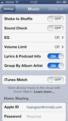 Sử dụng iphone thông minh - phần 6 settings tt ip5 ios 6