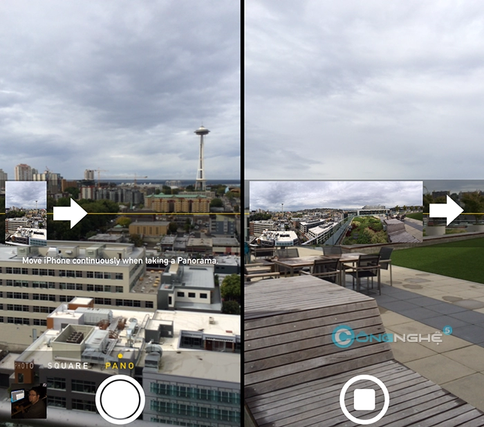 Tại sao tôi không thể ngừng chụp panorama trên iphone 5s