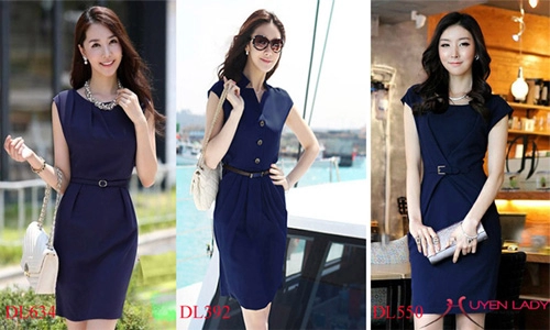 Thanh lịch đầm liền công sở vào đông