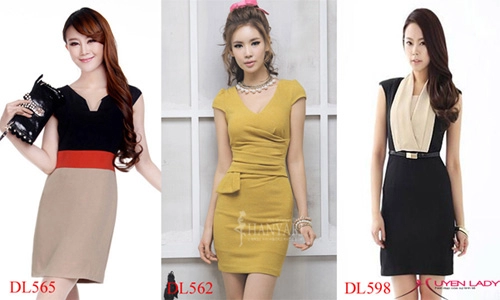 Thanh lịch đầm liền công sở vào đông