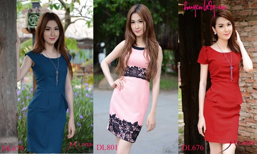 Thanh lịch đầm liền công sở vào đông
