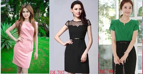 Thanh lịch đầm liền công sở vào đông