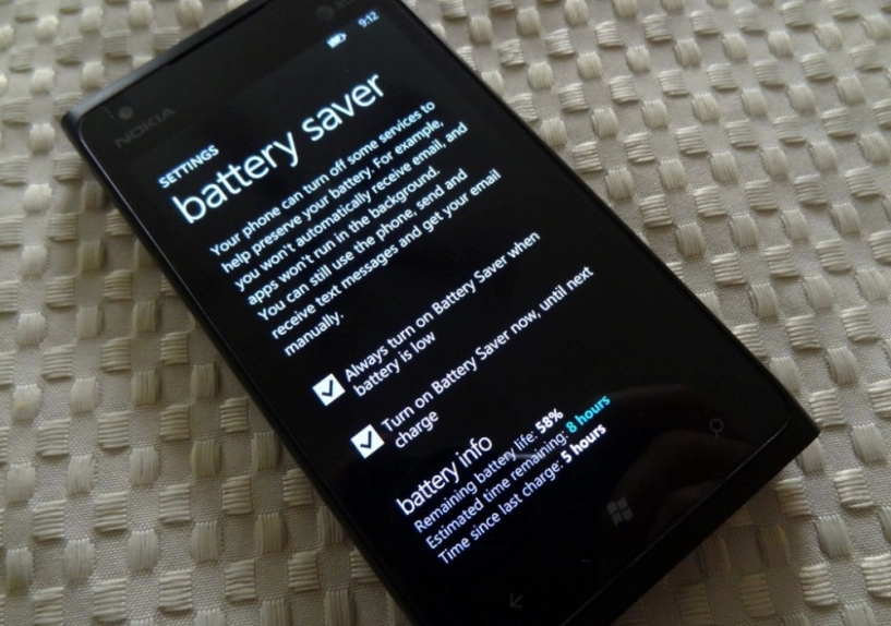 Tiết kiệm pin cho windows phone