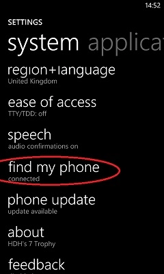 Tìm lại điện thoại bị mất với find my phone