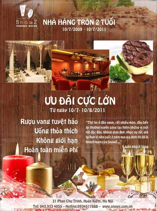 Uống thỏa thích miễn phí nhân dịp snowz tròn 2 tuổi